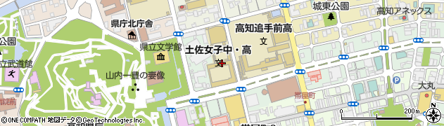 土佐女子高等学校周辺の地図