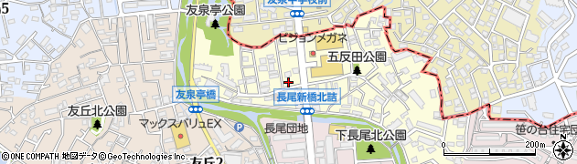 福岡県福岡市城南区友泉亭周辺の地図