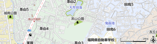 茶山公園周辺の地図