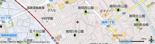 福岡県福岡市博多区諸岡3丁目周辺の地図