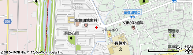 福岡県福岡市早良区室住団地6周辺の地図