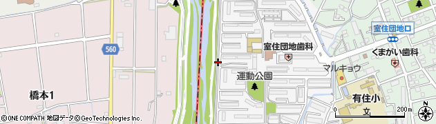 福岡県福岡市早良区室住団地50周辺の地図