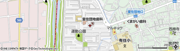 福岡県福岡市早良区室住団地5周辺の地図