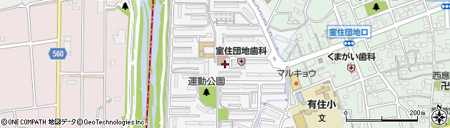 福岡県福岡市早良区室住団地4周辺の地図