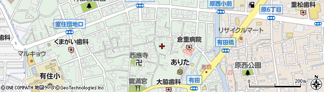 福岡県福岡市早良区有田2丁目周辺の地図