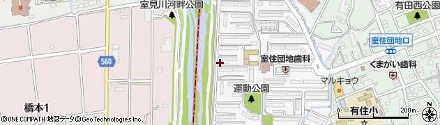 福岡県福岡市早良区室住団地46周辺の地図