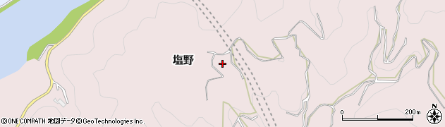 和歌山県白浜町（西牟婁郡）塩野周辺の地図