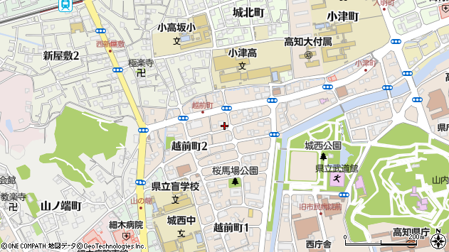 〒780-0929 高知県高知市桜馬場の地図