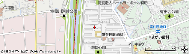 福岡県福岡市早良区室住団地43周辺の地図