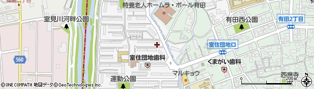 福岡県福岡市早良区室住団地12周辺の地図