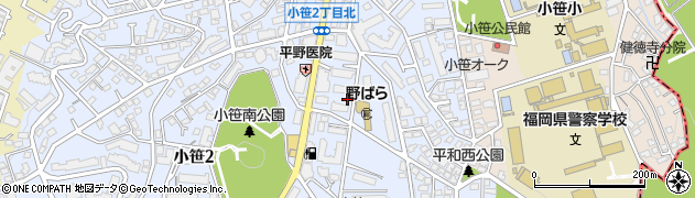 小笹11号公園周辺の地図