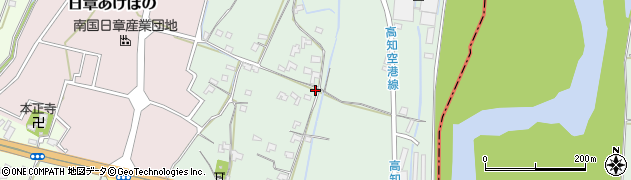 高知県南国市物部383周辺の地図