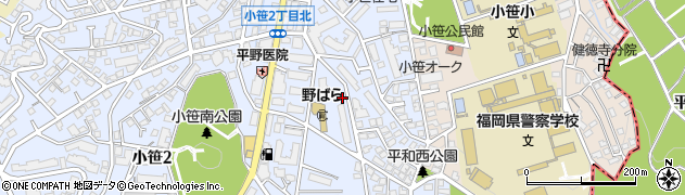 小笹12号公園周辺の地図