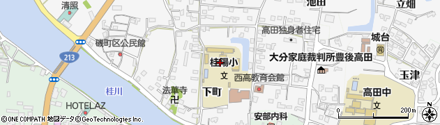 大分県豊後高田市下町周辺の地図
