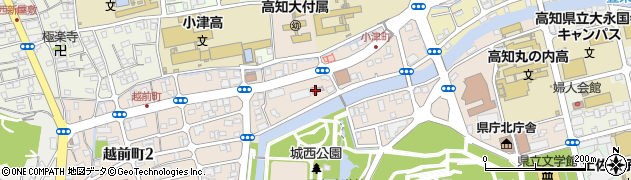 高知市役所　総務部関係文化施設・寺田寅彦記念館周辺の地図