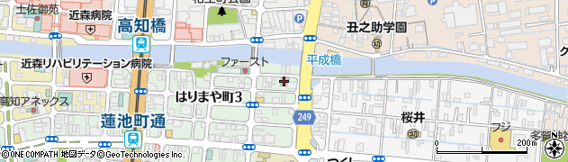 ホテルエリアワン高知周辺の地図