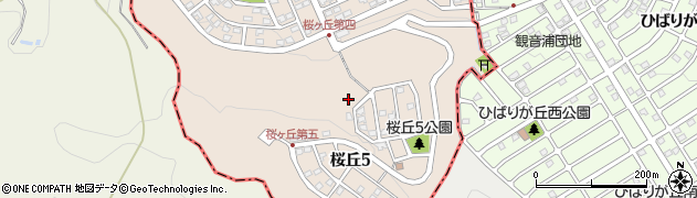 福岡県志免町（糟屋郡）桜丘周辺の地図