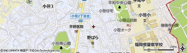 小笹10号公園周辺の地図