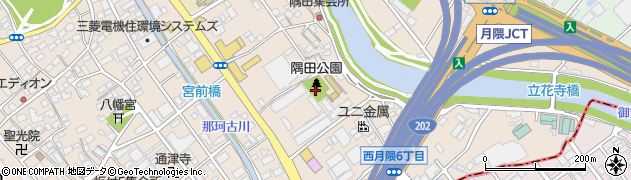 隅田公園周辺の地図