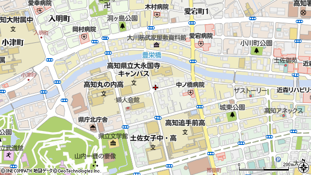 〒780-0844 高知県高知市永国寺町の地図