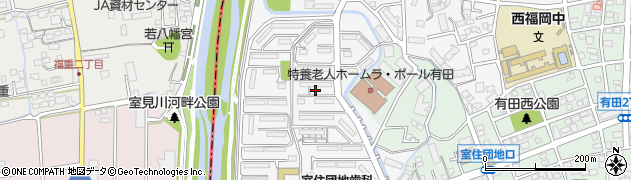 福岡県福岡市早良区室住団地19周辺の地図
