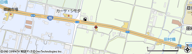 高知県南国市田村乙周辺の地図