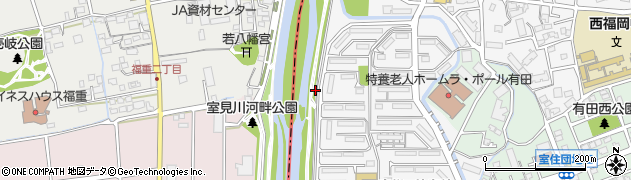 福岡県福岡市早良区室住団地34周辺の地図