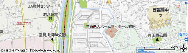 福岡県福岡市早良区室住団地20周辺の地図