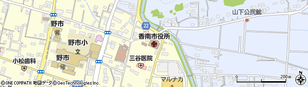 香南市役所　本庁舎会計課周辺の地図