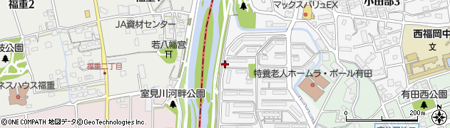 福岡県福岡市早良区室住団地33周辺の地図