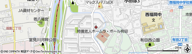 福岡県福岡市早良区室住団地23周辺の地図