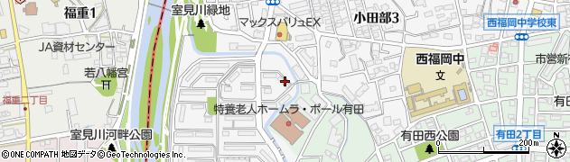 福岡県福岡市早良区室住団地24周辺の地図