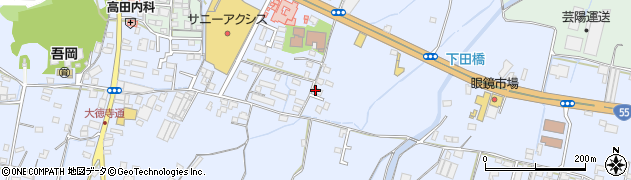 西川石材店　夜間用周辺の地図