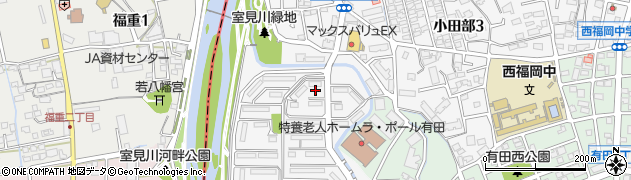 福岡県福岡市早良区室住団地28周辺の地図