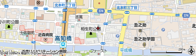 高知県高知市相生町周辺の地図