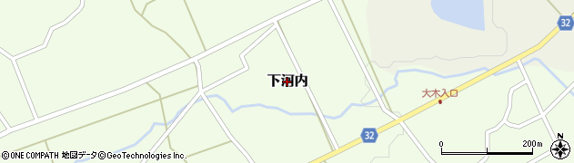 福岡県豊前市下河内周辺の地図