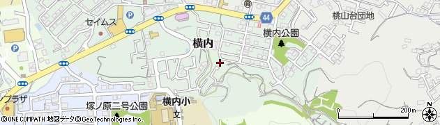 高知県高知市横内周辺の地図