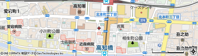 トヨタレンタリース西四国高知駅前店周辺の地図