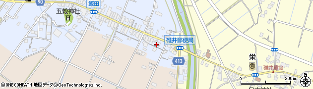 福岡県嘉麻市飯田7周辺の地図