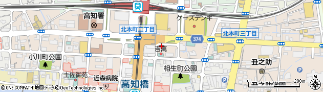 日産レンタカー高知駅前店周辺の地図