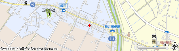 福岡県嘉麻市飯田32周辺の地図