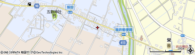 福岡県嘉麻市飯田33周辺の地図