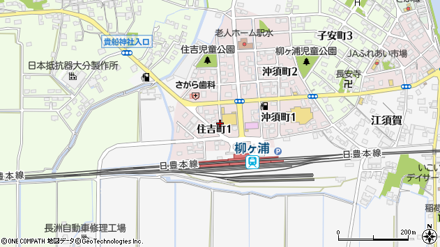 〒872-0033 大分県宇佐市住吉町の地図