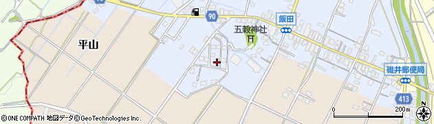 福岡県嘉麻市飯田242周辺の地図