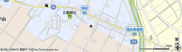 福岡県嘉麻市飯田208周辺の地図