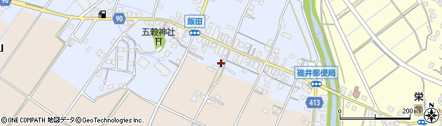 福岡県嘉麻市飯田207周辺の地図