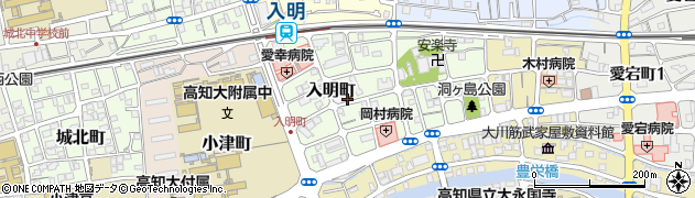 高知県高知市入明町周辺の地図