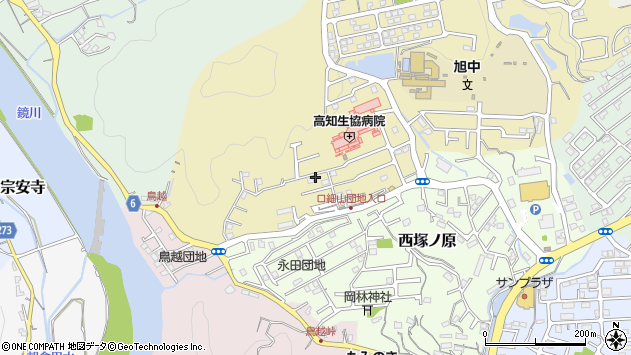 〒780-0963 高知県高知市口細山の地図