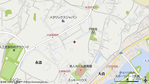 〒871-0162 大分県中津市永添の地図