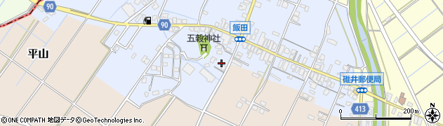 福岡県嘉麻市飯田212周辺の地図